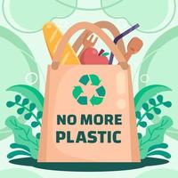 Say No to Plastic vector