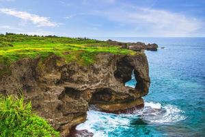 Landscape of Cape Manzamo at Okinawa in Japan photo