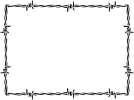 Barbed wire frame vector