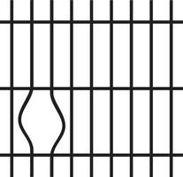 Broken Prison Bars vector