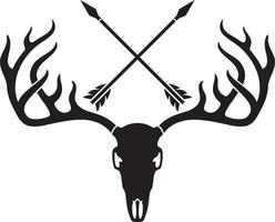 Deer Skull and Crossed Arrows vector