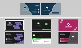 Modern Creative Business card design bundle vector