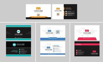 Modern Creative Business card design bundle vector