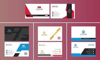 Modern Creative Business card design bundle vector
