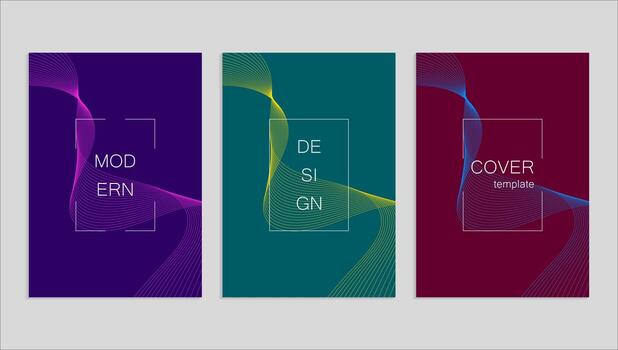 Minimal abstract vector cover design template. Future geometric gradient background. Vector templates for placards, banners, flyers, presentations and reports