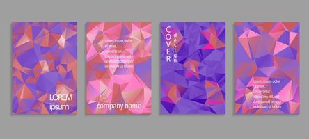 Minimal abstract vector low poly cover design template. Future geometric gradient background. Vector templates for placards, banners, flyers, presentations and reports