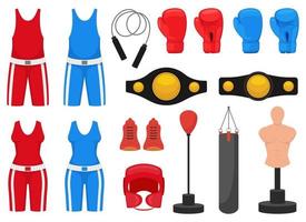 Boxing elements vector design illustration isolated on white background