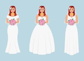 Bride vector design illustration isolated on blue background