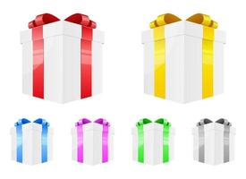 Present box vector design illustration isolated on white background