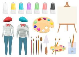 Painter set vector design illustration isolated on white background