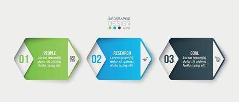 Business Infographic  template with step or option design. vector