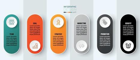 Business concept infographic template with option. vector