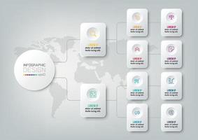 plantilla de infografía de concepto de negocio con diagrama. vector