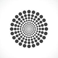 Black abstract vector circle frame halftone dots logo emblem design. Round border Icon using circle dots texture.Vector illustration EPS 10