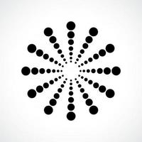 Black abstract vector circle frame halftone dots logo emblem design. Round border Icon using circle dots texture.Vector illustration EPS 10