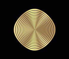 Concentric circle element. Gold luxurious color ring. Abstract  vector illustration for sound wave, golden graphic, Modern decoration for websites, posters, banners, template EPS10 vector