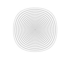 Concentric circle element. Black and white color ring. Abstract  vector illustration for sound wave, Monochrome graphic.