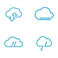 Cloud template vector