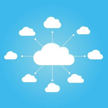 icono de vector de computación en la nube
