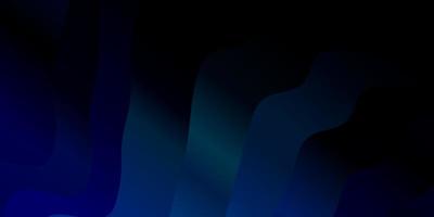 Dark Blue, Green vector background with curves. Colorful illustration with curved lines. Template for cellphones.