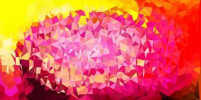 Plantilla de triángulo abstracto de vector rosa claro, amarillo.