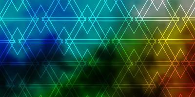 Light Blue, Green vector background with lines, triangles. Colorful illustration with triangles in simple style. Pattern for websites.