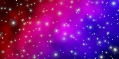 Dark Blue, Red vector texture with beautiful stars. Blur decorative design in simple style with stars. Theme for cell phones.