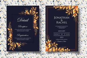 Beautiful Floral Wedding Card Theme vector