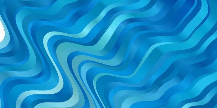 Light BLUE vector pattern with curved lines. Colorful illustration in circular style with lines. Pattern for commercials, ads.