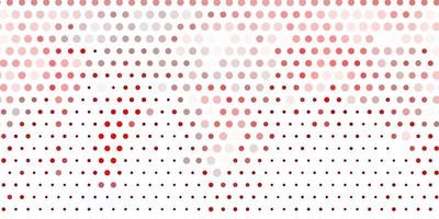 Light pink, red vector background with spots.