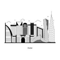 Dubai, Emiratos Arabes Unidos vector