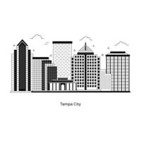 hito de la ciudad de tampa vector