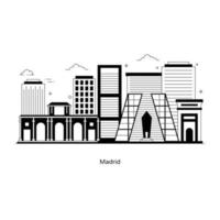 Madrid City Landmark vector