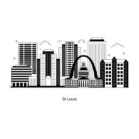 St Louis City in Missouri vector