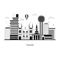Knoxville  City of Tennessee vector