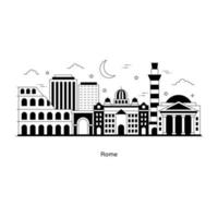 Rome City Landmark vector