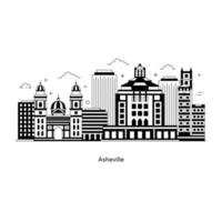 Asheville  City Landmark vector