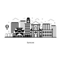 Syracuse City Landmark vector