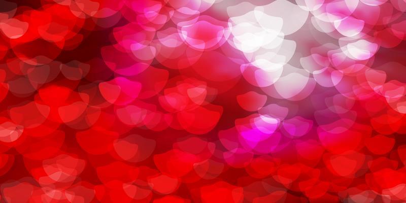 Light Pink, Red vector background with circles. Colorful illustration with gradient dots in nature style. New template for your brand book.