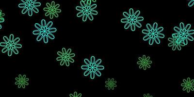 Dark Green vector pattern with abstract shapes.