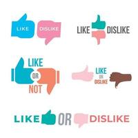 Like or Dislike Symbol design. Vector illustration EPS10.