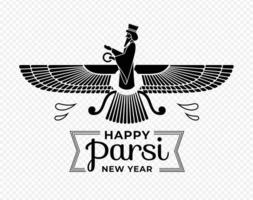 Parsi new year symbol vector. Zorostrian symbol illustration. vector