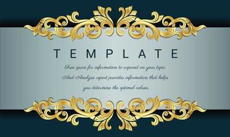 Decorative Thai traditional art frame. Elegant vector element Eastern style, place for text.