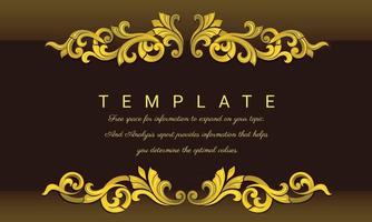 Vintage vector, Thai traditional concept. Floral elements for design of invitations, frames, menus, labels and websites. vector