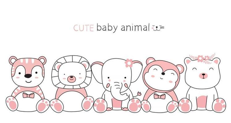 Cartoon sketch the cute animals with friends. Hand drawn style. 2788589 Vector Art at Vecteezy Cartoon sketch the cute animals with friends. Hand drawn style. 2788589 Vector Art at Vecteezy
