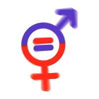 Men and women symbol. Gender equality symbol. Women and men should always have equal opportunities. Vector illustration. Flat.