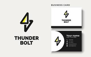 inspiración para el diseño del logotipo de thunder bolt vector