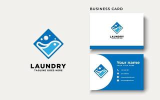 inspiración para el diseño del logotipo de lavandería vector