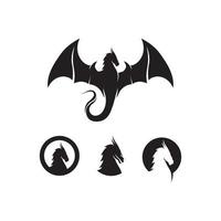 Dragon vector icon illustration imagine animal fantasy reptile flying