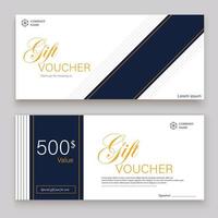 Gift Voucher Template Promotion Sale discount, black and white background vector